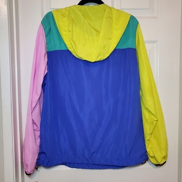 Teddy Fresh Rip N Dip Pastel Hooded Pullover Windbreaker Jacket Mens Medium - Picture 7 of 15